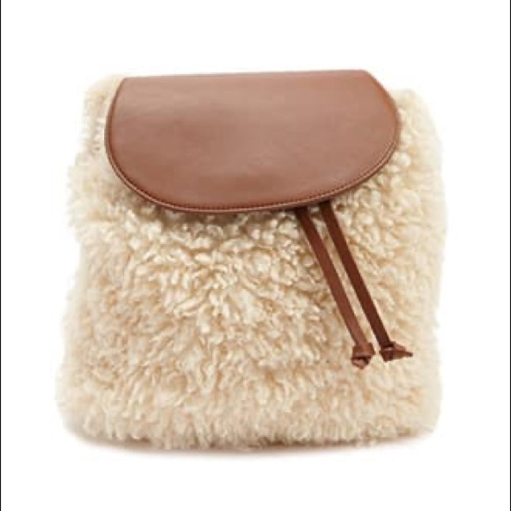Forever 21 Faux Wool Shearling Backpack